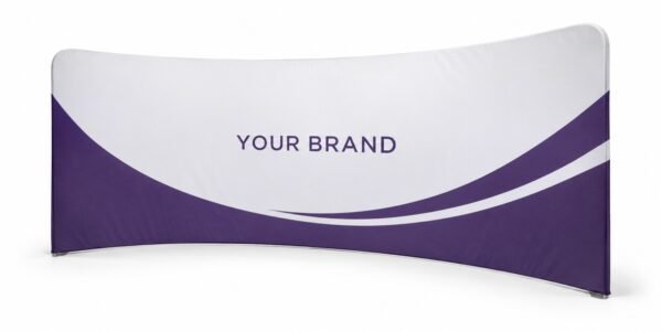 Curved Zip Up Display 6.1 x 2.4 m, exhibition display printed in Dubai