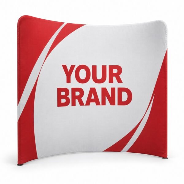 Curved Zip Up Display 2.4 x 2.4 m, exhibition display printed in Dubai