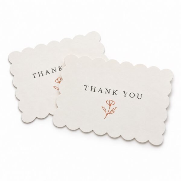 Custom die cut shape notecards printing in Dubai