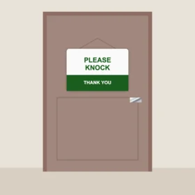 Plastic Hanging Door Sign