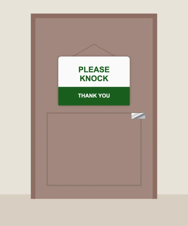 Plastic Hanging Door Sign