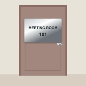 Stainless Steel Door Sign