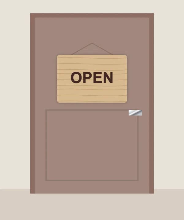Wooden Door Hanging Sign