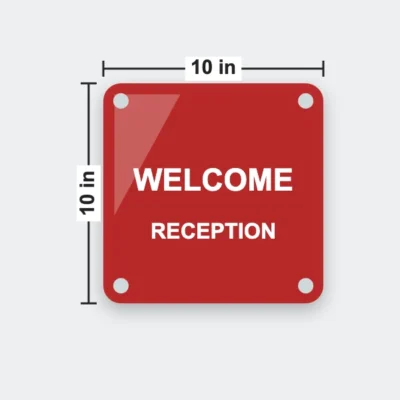 Colourful Acrylic Door Sign 10 x 10 in