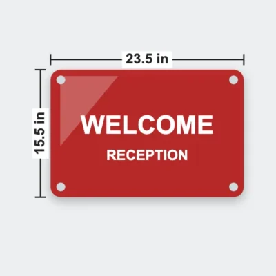 Colourful Acrylic Door Sign 15.5 x 23.5 in