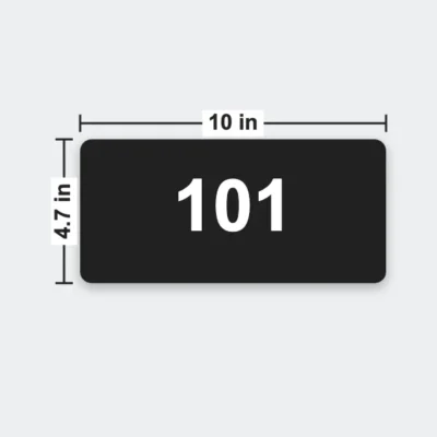 Custom Door Number Plates Rectangle 4.7 x 10 in