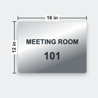 Stainless Steel Door Sign 12 x 16 in