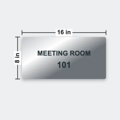 Stainless Steel Door Sign 8 x 16 in