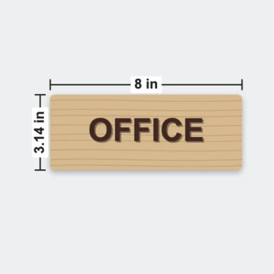 3D Wooden Door Sign 3.14 x 8 in