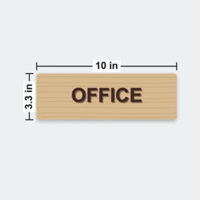 3D Wooden Door Sign 3.3 x 10 in