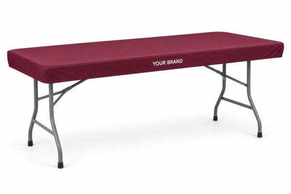 Elastic Fitted Table Cover printed with logo in Dubai