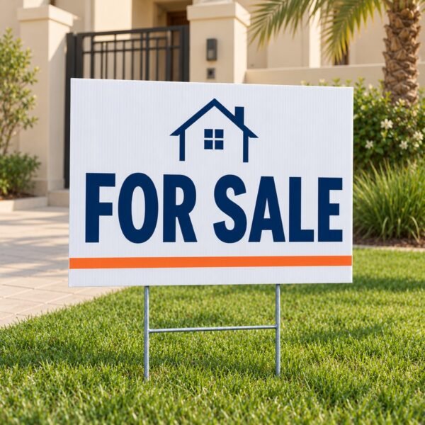 Real Estate Yard Sign property sign on wire stake
