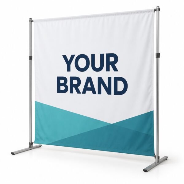 Telescopic media wall banner display, Dubai