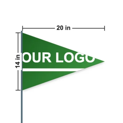 Custom Golf Flag Triangle 20 x 14 in