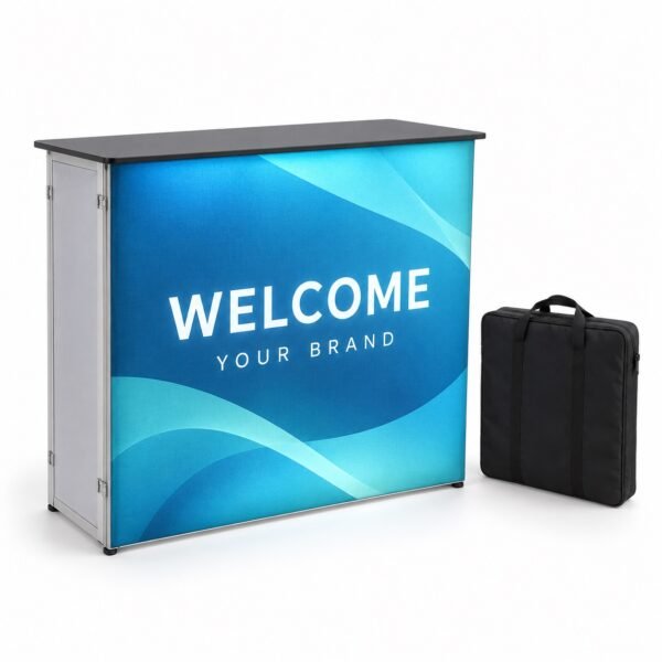 SEG Folding Backlit Counter, exhibition display printed in Dubai