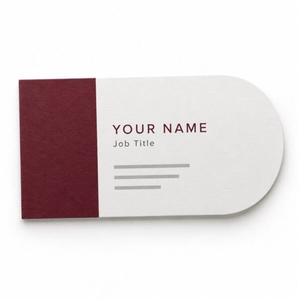 Custom half circle business cards printing in Dubai