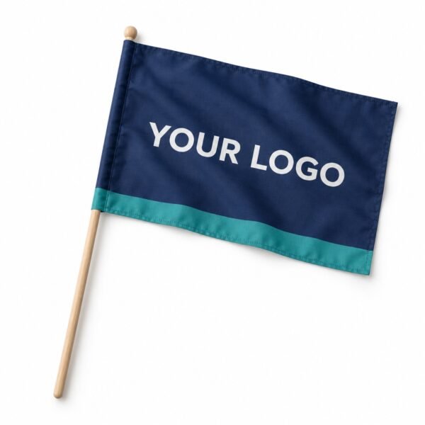 Custom hand flag on a stick, Dubai