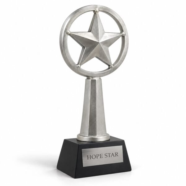 Hope Star Trophy, custom resin trophy made in Dubai