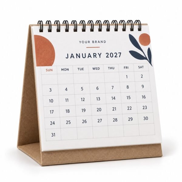 Custom kraft paper desk calendars printing in Dubai