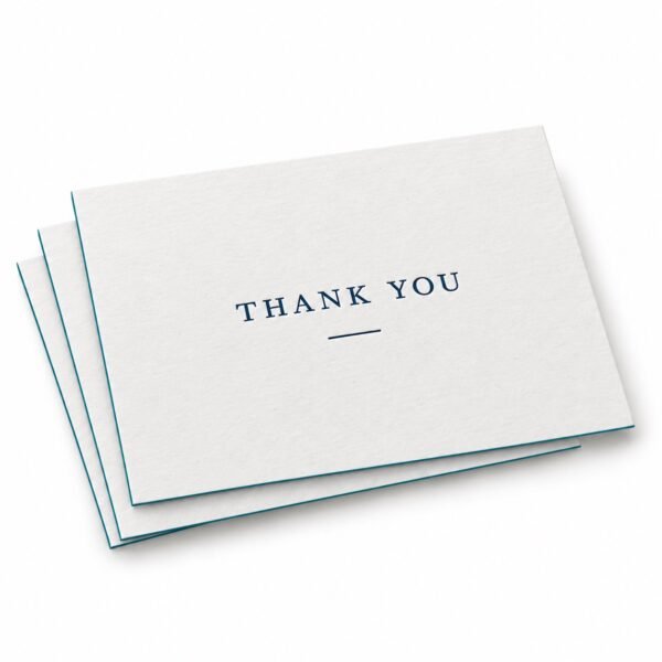 Custom letterpress edge painted notecards printing in Dubai