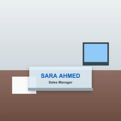 Acrylic desk name plate