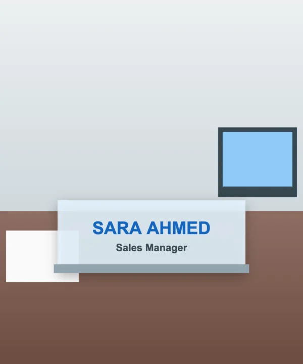Acrylic desk name plate