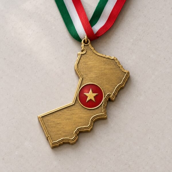 Custom Oman shaped medal made in Dubai