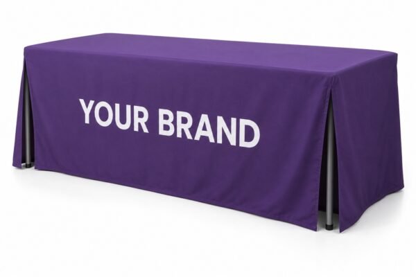 Open Corner Table Cover printed with logo in Dubai