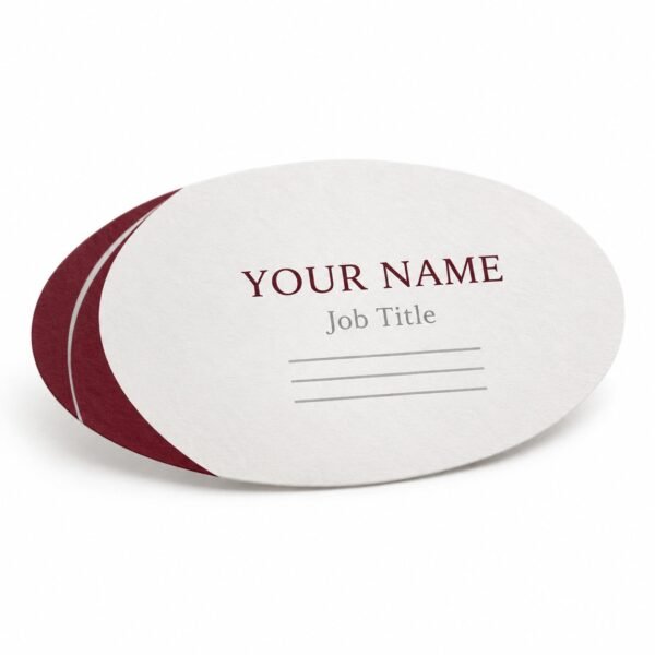 Custom oval business cards printing in Dubai