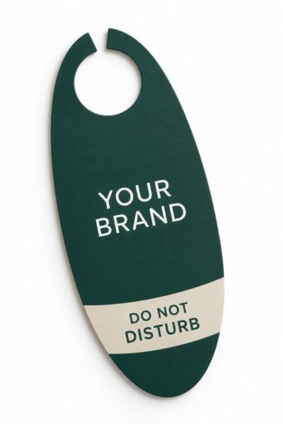 Custom oval claw door hanger printing in Dubai, hotel and promotional door hanger