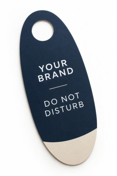 Custom oval door hanger printing in Dubai, hotel and promotional door hanger
