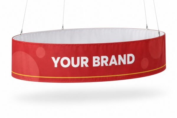 Oval Hanging Sign for exhibition stands, Dubai