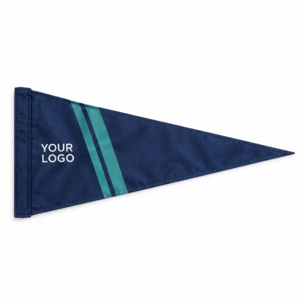 Custom triangle pennant flag with pole pocket, Dubai