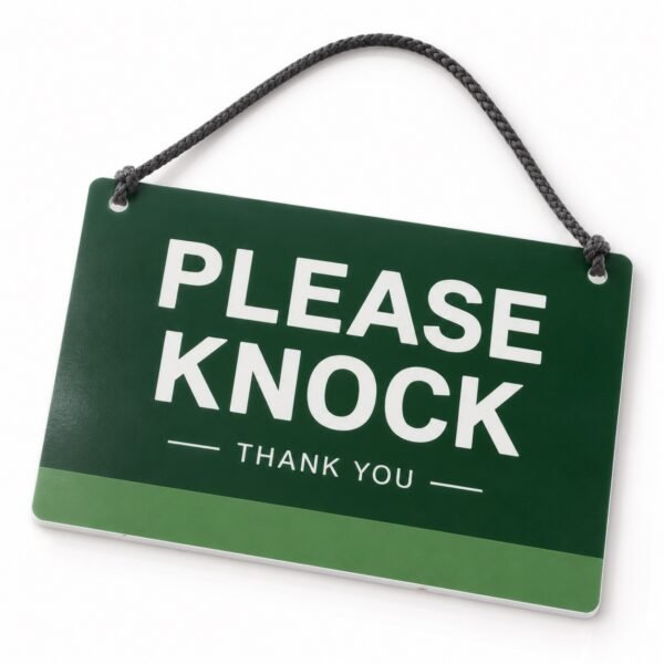 Plastic Hanging Door Sign made in Dubai