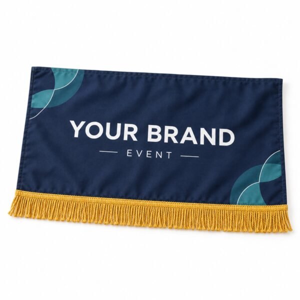 Podium lectern logo banner with fringe, Dubai