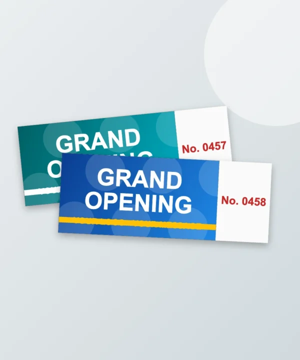 Acrylic Glitter Tickets