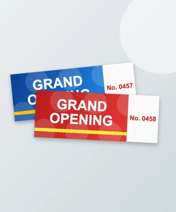 Numbered Event Tickets