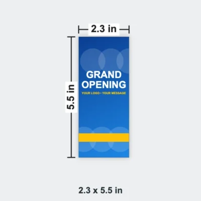 Mini Ticket Booklet size 2.3 x 5.5 in