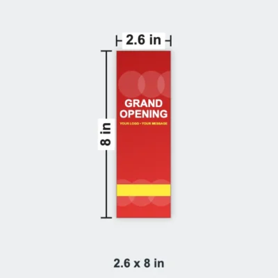 Mini Ticket Booklet size 2.6 x 8 in