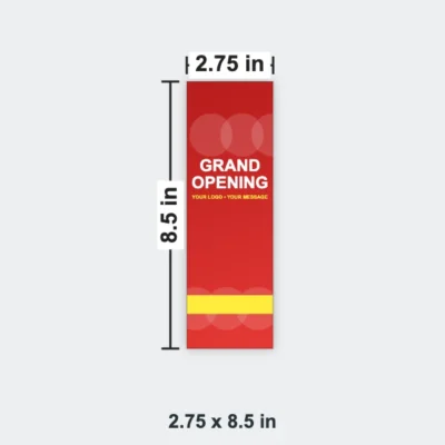 Custom Event Ticket size 2.75 x 8.5 in
