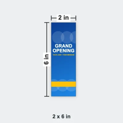 Debossed Ticket size 2 x 6 in