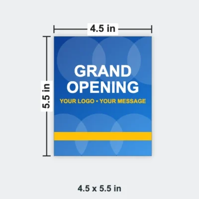 Custom Shape Flyer size 4.5 x 5.5 in