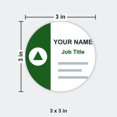 Circle Business Card size 3 x 3 in