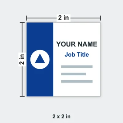 Custom Shaped Business Card size 2 x 2 in