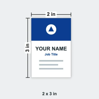 Metallic Business Card size 2 x 3 in