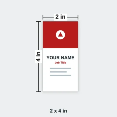 Metallic Business Card size 2 x 4 in