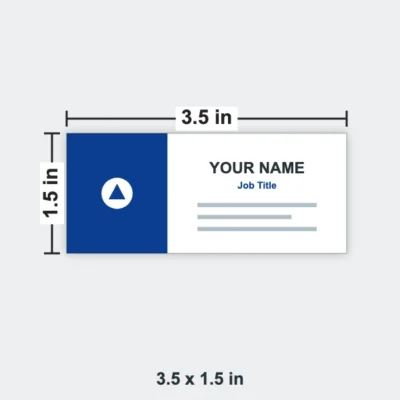 Embossed Gloss Business Card size 3.5 x 1.5 in