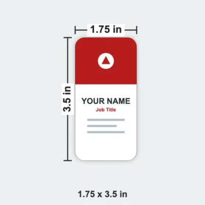 Rounded Corner Business Card size 1.75 x 3.5 in