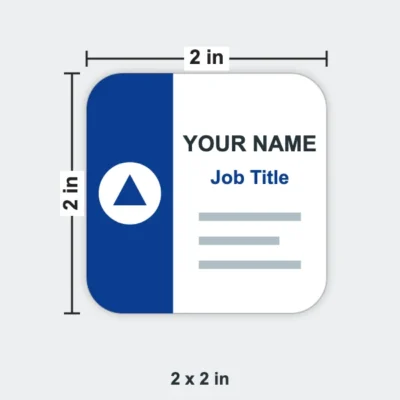 Rounded Corner Business Card size 2 x 2 in