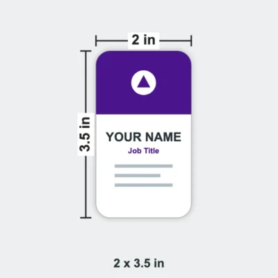 Rounded Corner Business Card size 2 x 3.5 in